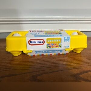 Little Tikes Yellow 12 Match & Sort Eggs NWT